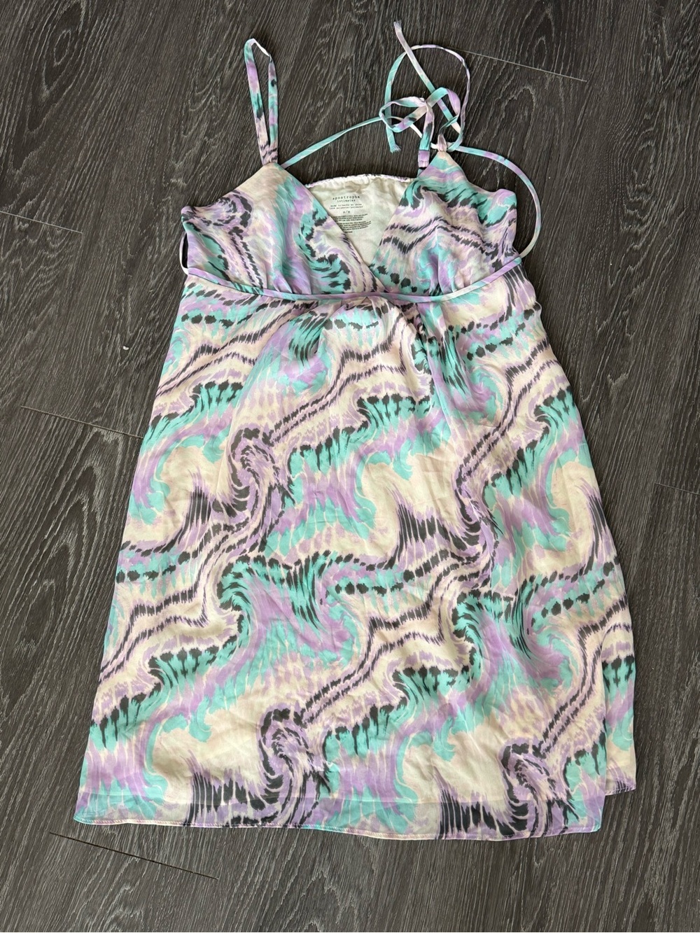 Pastel Swirl Print Summer Dress